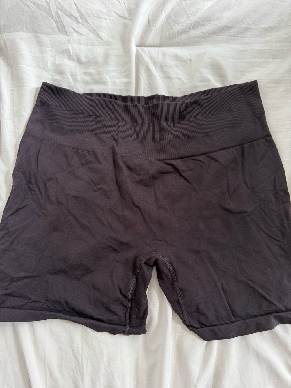 First Health Apparel High-Rise Black Bike Shorts with Wide Waistband